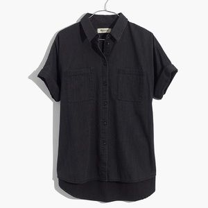 NWT Madewell Courier Shirt Lunar Wash Size Large
